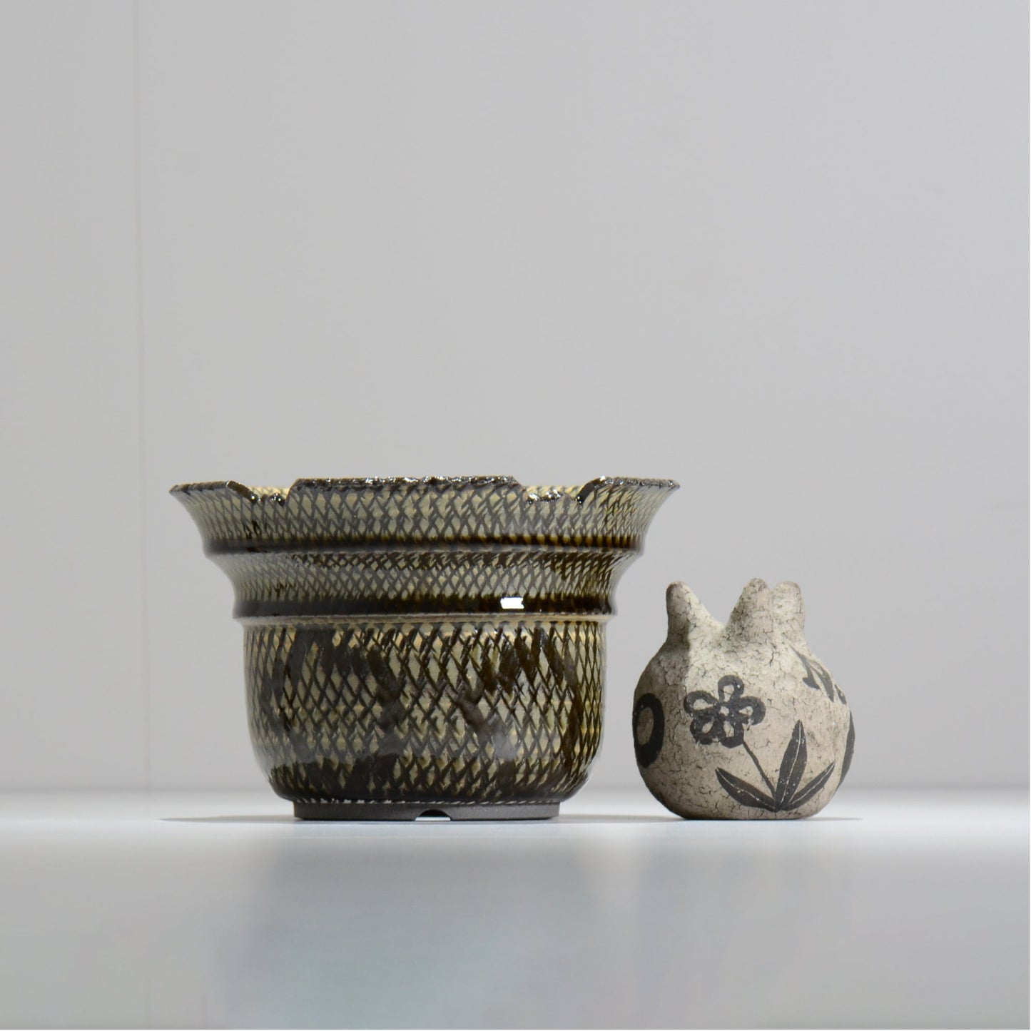 仲田唯希人 / SNAKE02 21/ 約φ17.3cm / 植木鉢