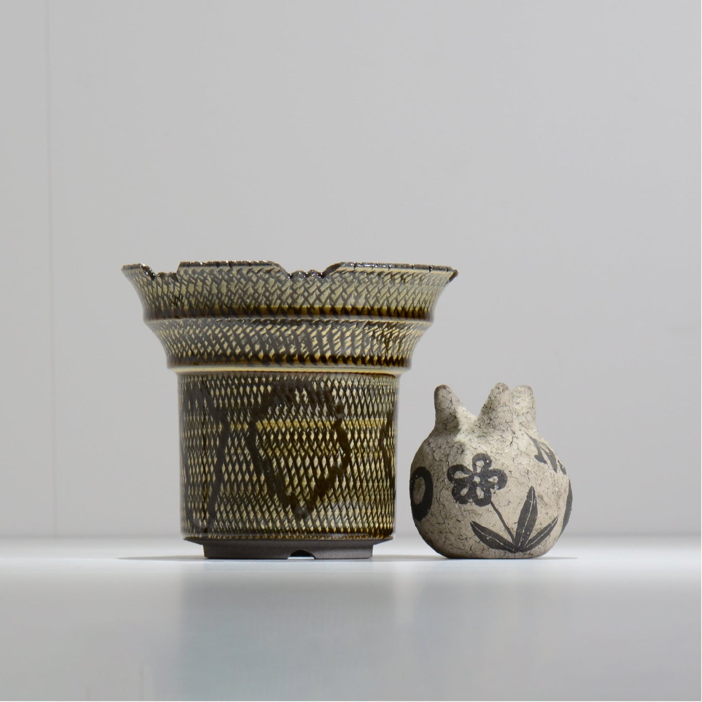 仲田唯希人 / SNAKE02 34/ 約φ16cm / 植木鉢