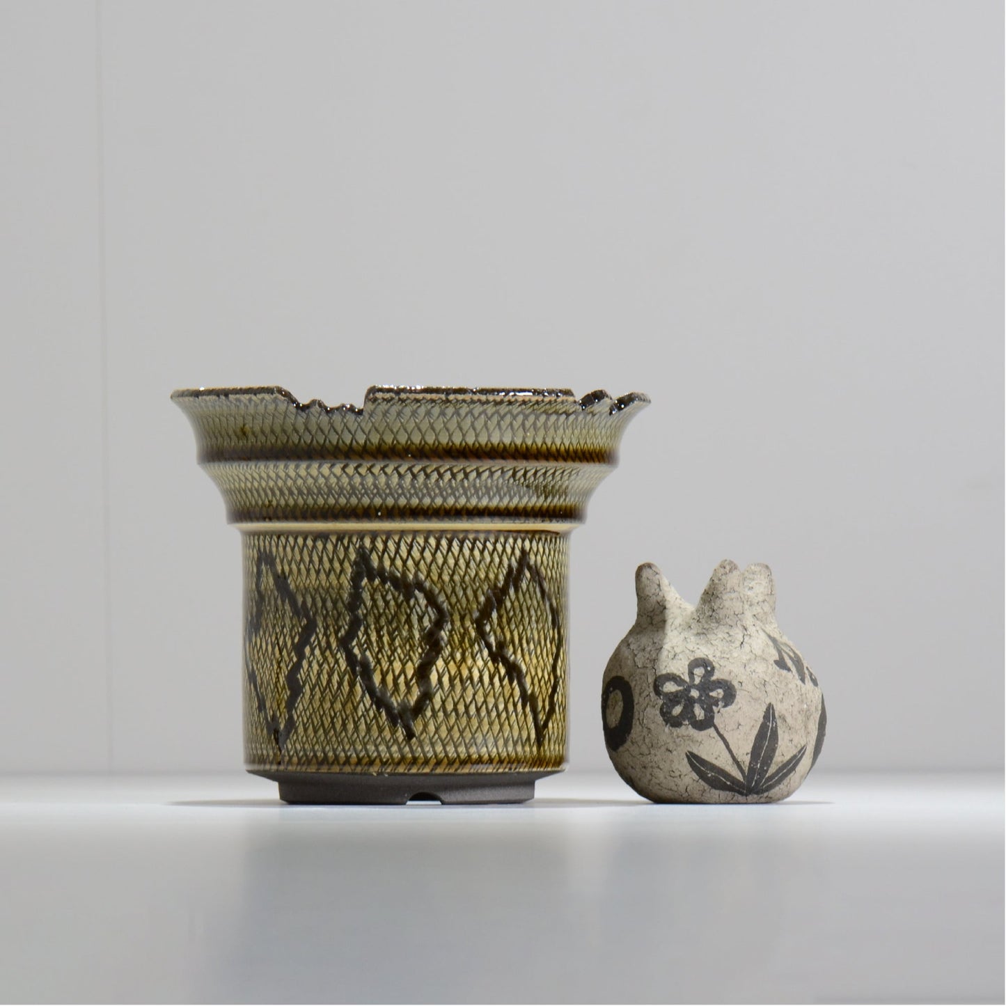 仲田唯希人 / SNAKE02 35/ 約φ16.5cm / 植木鉢