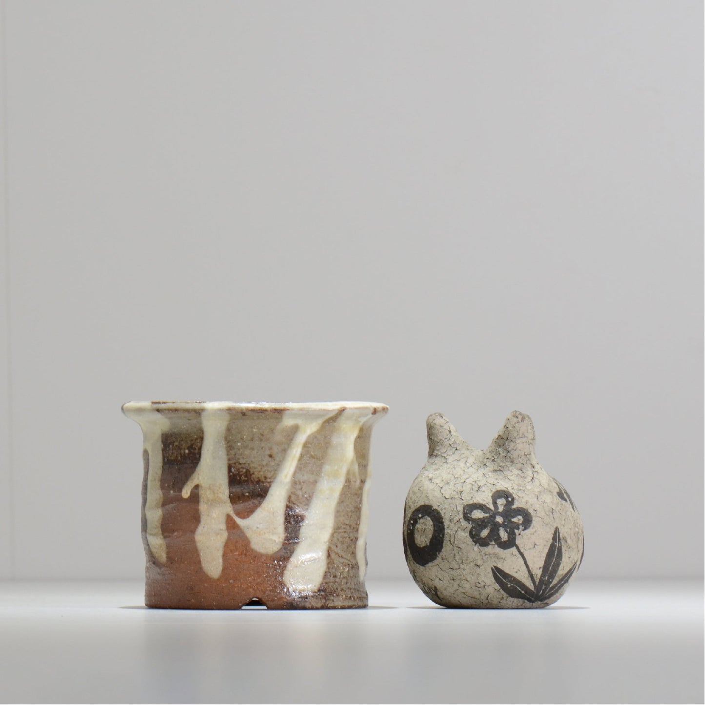 須釜 優子 / 伊賀白がけ 鉢 / su03_01_s  / 約 φ11cm / 植木鉢