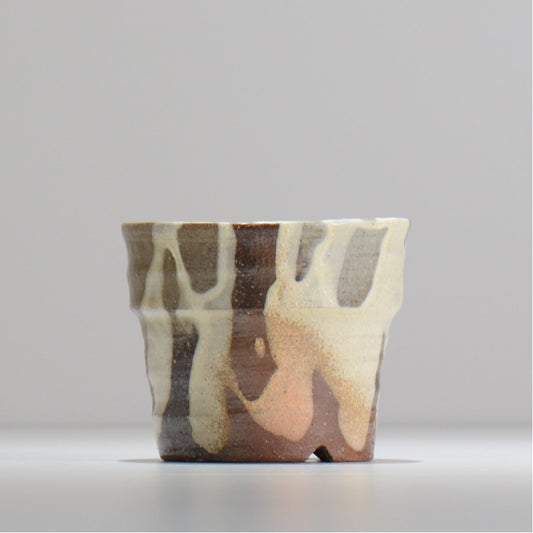 須釜 優子 / 伊賀白がけ 鉢 / su03_02_s / 約 φ10.8cm / 植木鉢