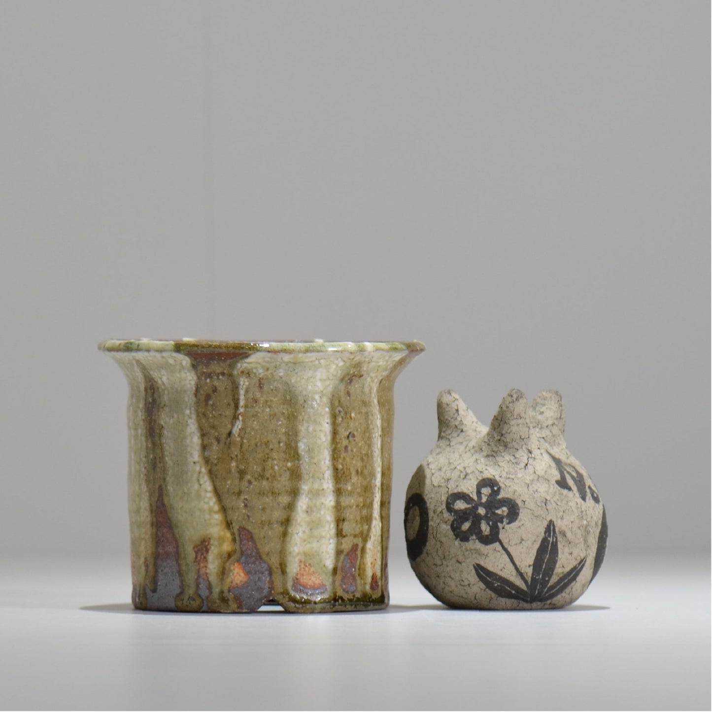 須釜 優子 / 伊賀白がけ鉢 / sy04_04_s / 約 φ12cm / 植木鉢