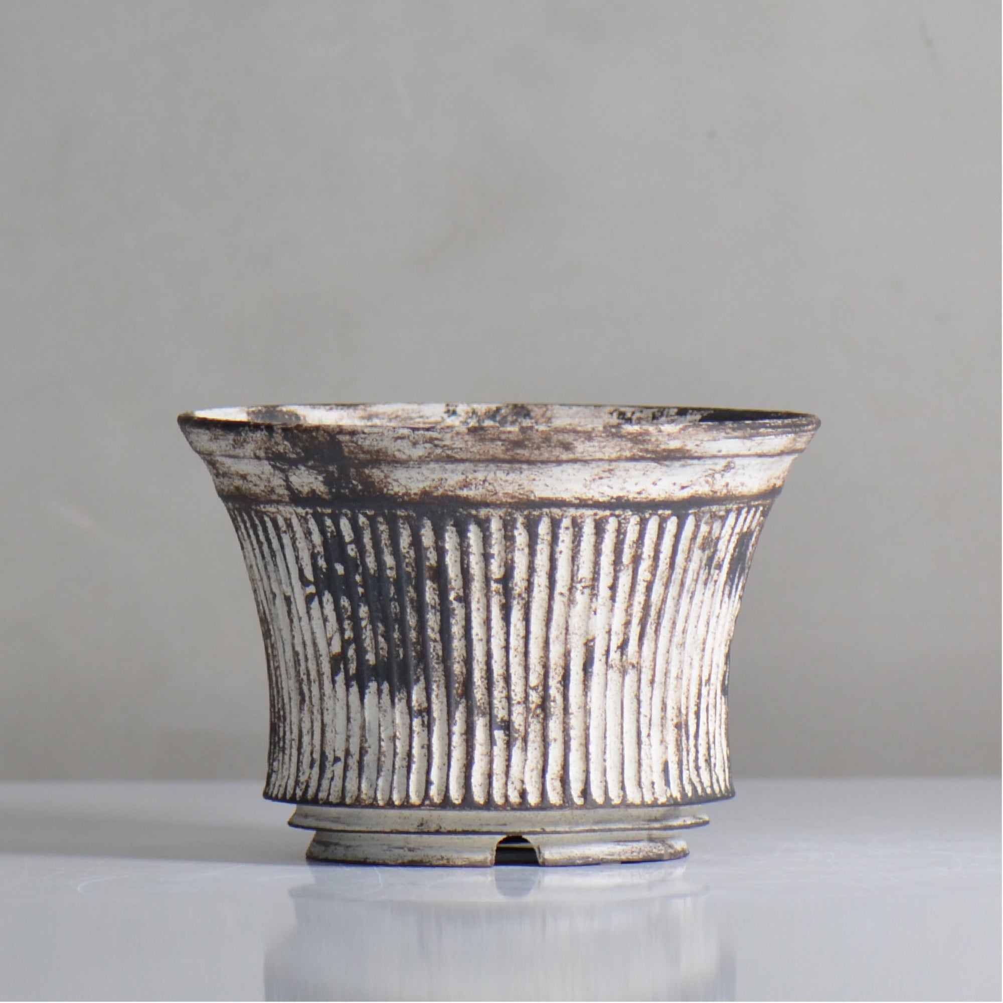 照鉢-terrace cotta- / ALIBON しのぎ / tc6_al05_m / 約14.5cm