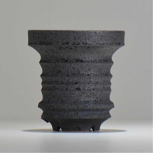 陶房Kibi / ジェットブラック/ tk_jb01_m / 約 φ14.8cm / 植木鉢