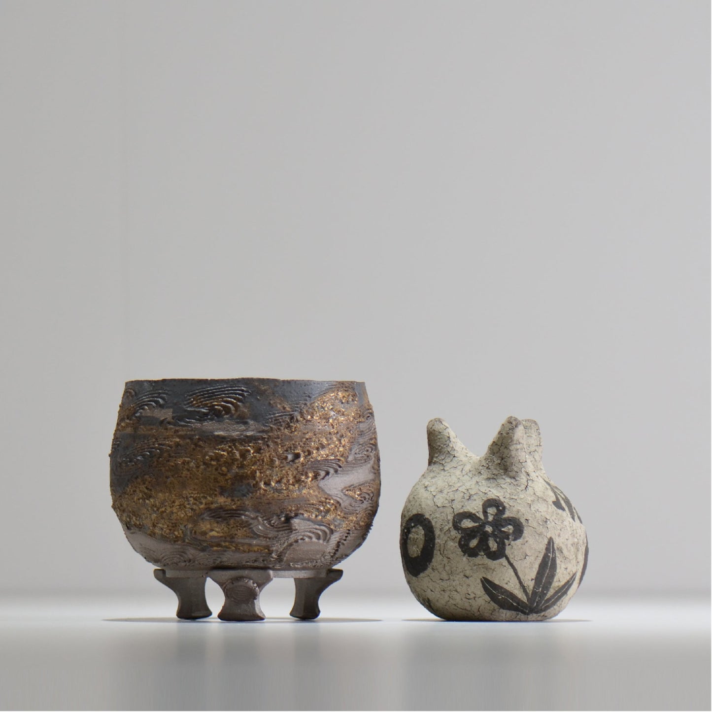 陶房Kibi / 金泥 / tkki_01_s  / 約 φ9.6cm / 植木鉢