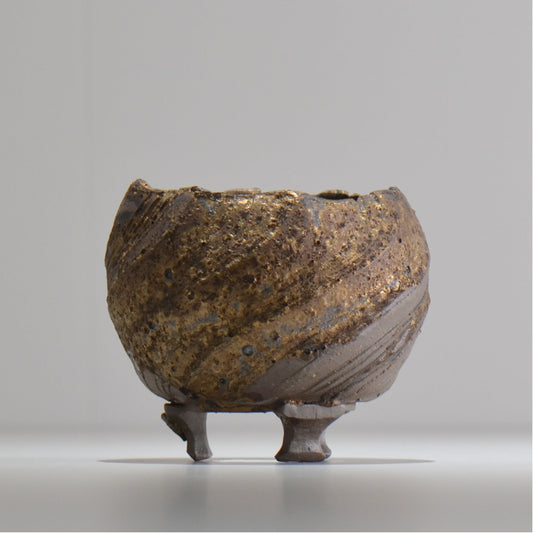 陶房Kibi / 金泥 / tkki_05_s / 約 φ9.5cm / 植木鉢