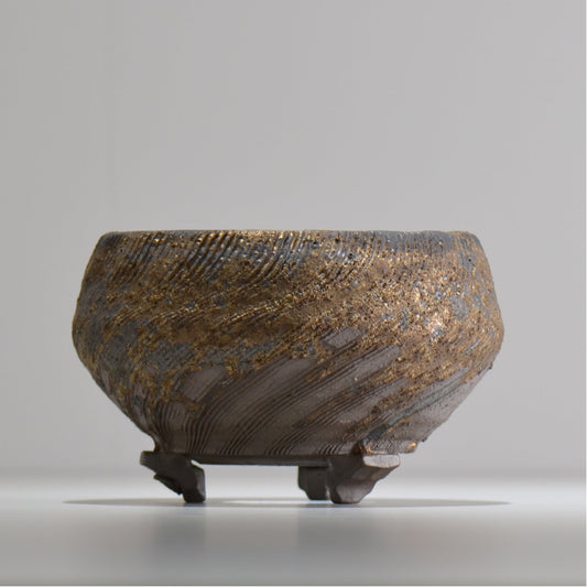 陶房Kibi / 金泥 / tkki_06_m / 約 φ14cm / 植木鉢