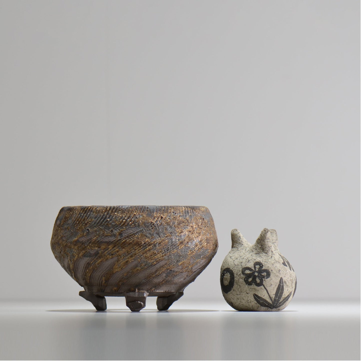 陶房Kibi / 金泥 / tkki_06_m  / 約 φ14cm / 植木鉢