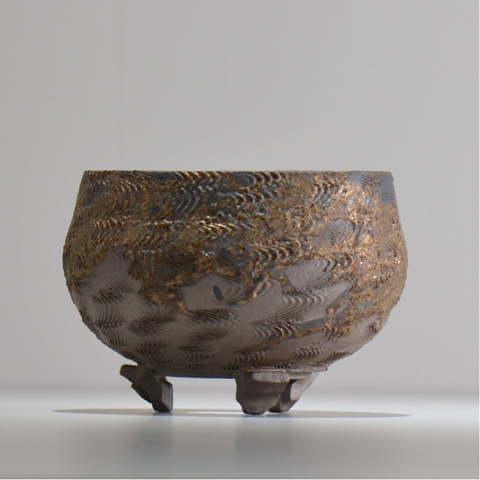 陶房Kibi / 金泥 / tkki_08_m / 約 φ14cm / 植木鉢