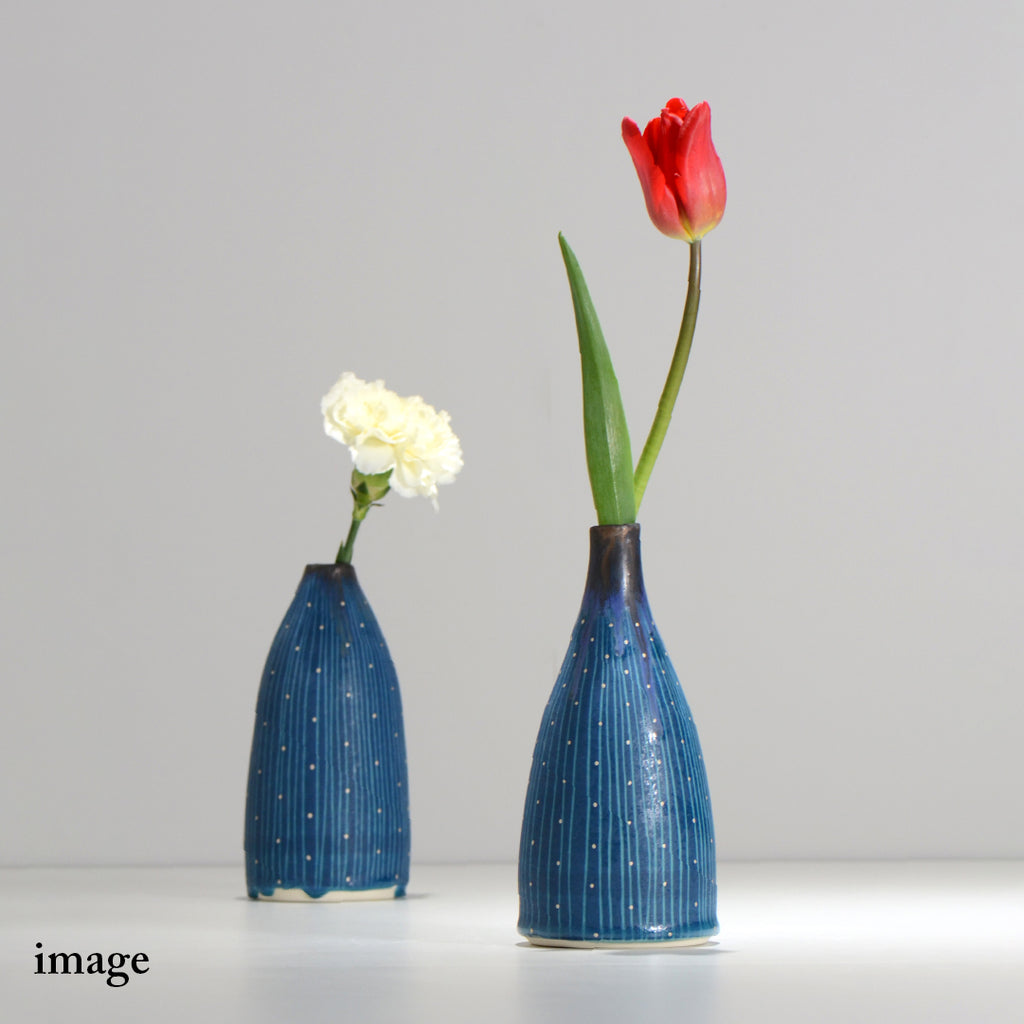 飯沼耕市 / 色彩碧釉 一輪挿し / shiki01_ichi01 / 口径約 φ1.9cm / 花瓶