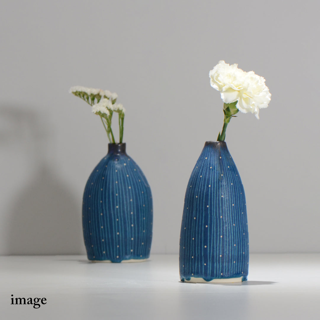 飯沼耕市 / 色彩碧釉 一輪挿し / shiki01_ichi01 / 口径約 φ1.9cm / 花瓶