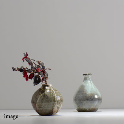 須釜 優子 / 伊賀白がけ 一輪挿し / su03_ichi02_s  / 口径約 φ1.9cm / 花瓶
