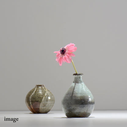 須釜 優子 / 伊賀白がけ 一輪挿し / su03_ichi02_s  / 口径約 φ1.9cm / 花瓶