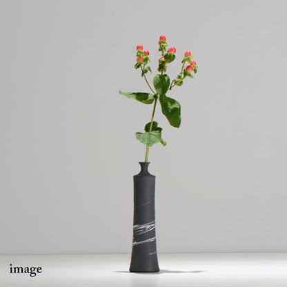 山本真郎 / 黒仙 / kokusen_ichi_xs / 口径約φ1.9cm / 一輪挿し