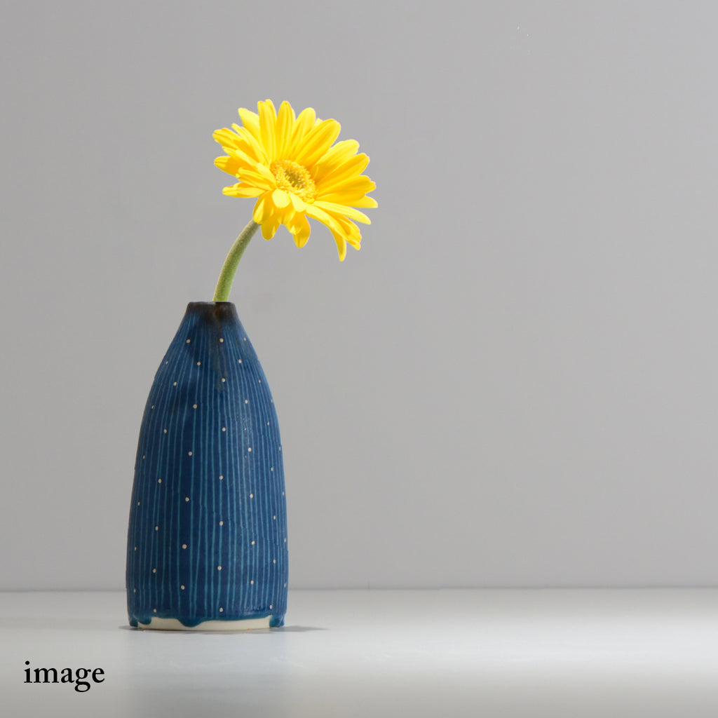 飯沼耕市 / 色彩碧釉 一輪挿し / shiki01_ichi01 / 口径約 φ1.9cm / 花瓶