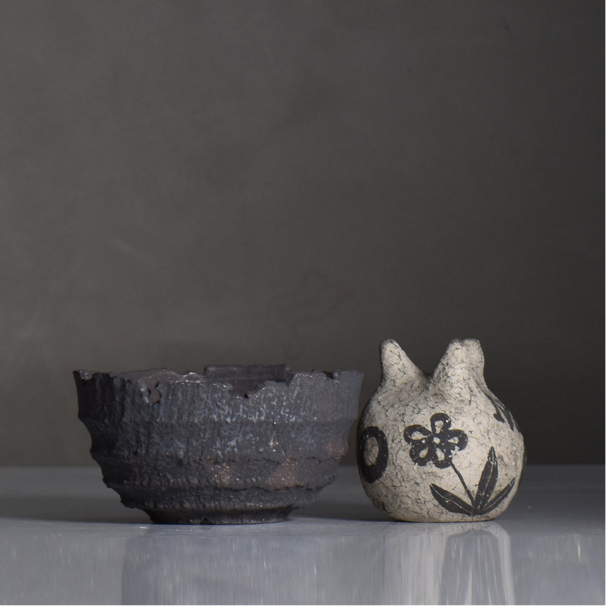 菊地元野 / AVOCADO BORDER ブラック 04/M/ 約φ13cm / 植木鉢