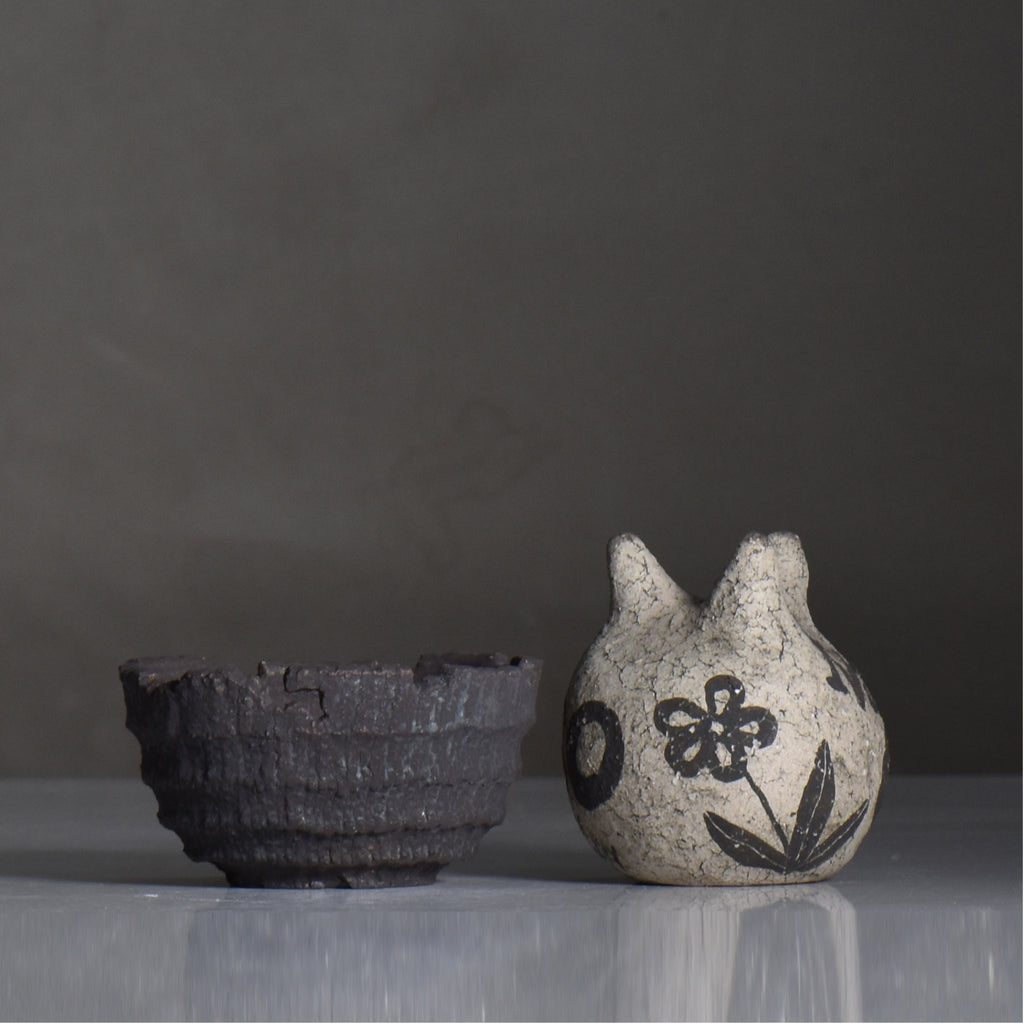 菊地元野 / AVOCADO BORDER ブラック 04/S/ 約φ10cm / 植木鉢