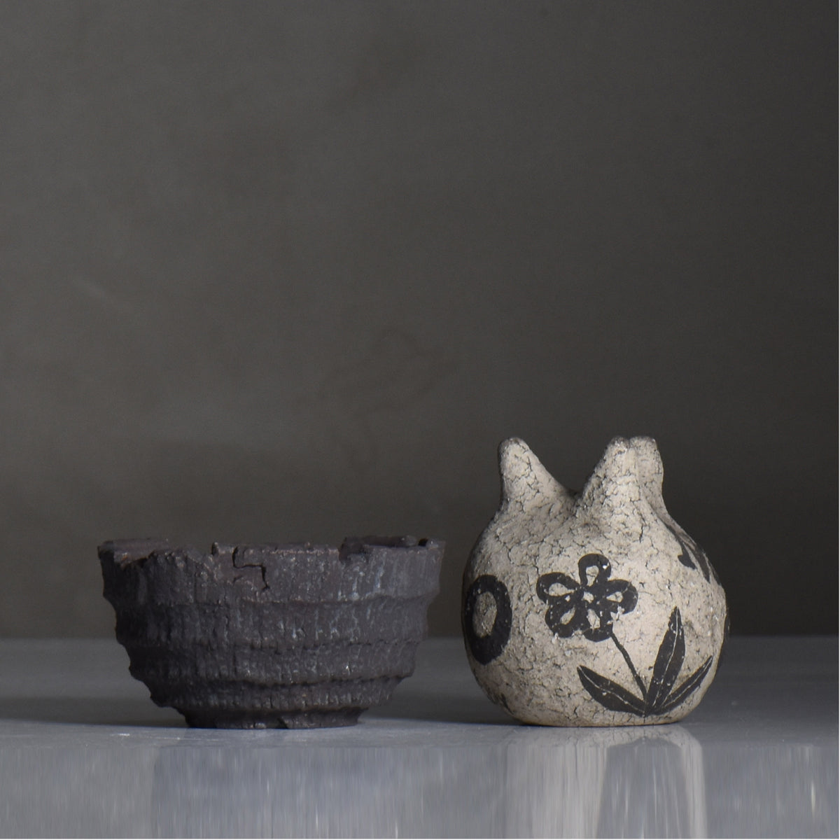 菊地元野 / AVOCADO BORDER ブラック 04/S/ 約φ10cm / 植木鉢