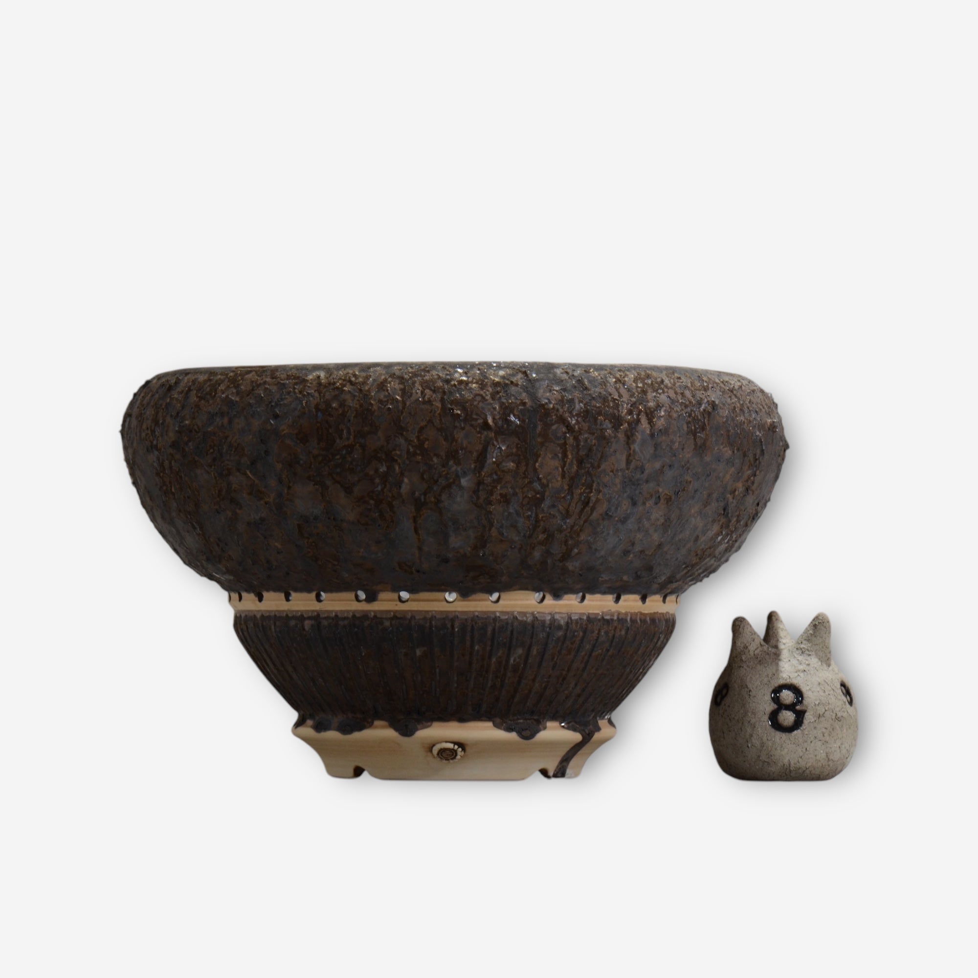 13.陶房KIBI  / 金泥  /  kindei_01_big / 大鉢 / 約 φ31cm / 植木鉢