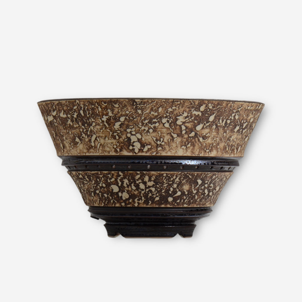 14.陶房KIBI /  錆炭  /  plaster_02_big /  大鉢 / 約 φ29cm / 植木鉢