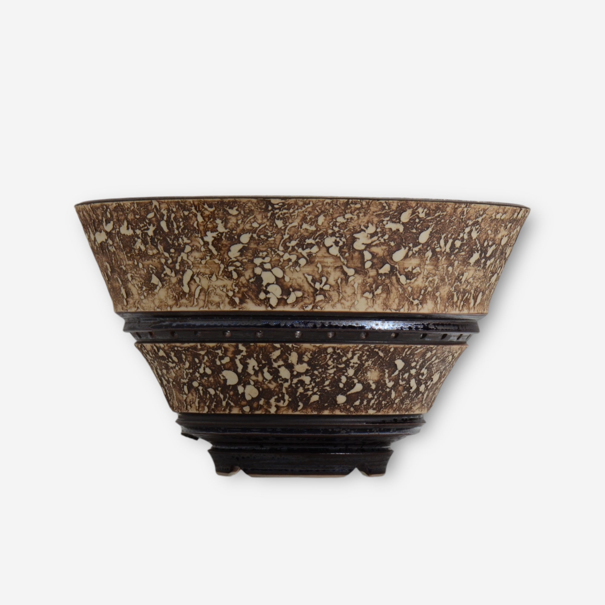 14.陶房KIBI /  錆炭  /  plaster_02_big /  大鉢 / 約 φ29cm / 植木鉢