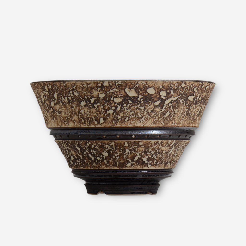 14.陶房KIBI /  錆炭  /  plaster_02_big /  大鉢 / 約 φ29cm / 植木鉢