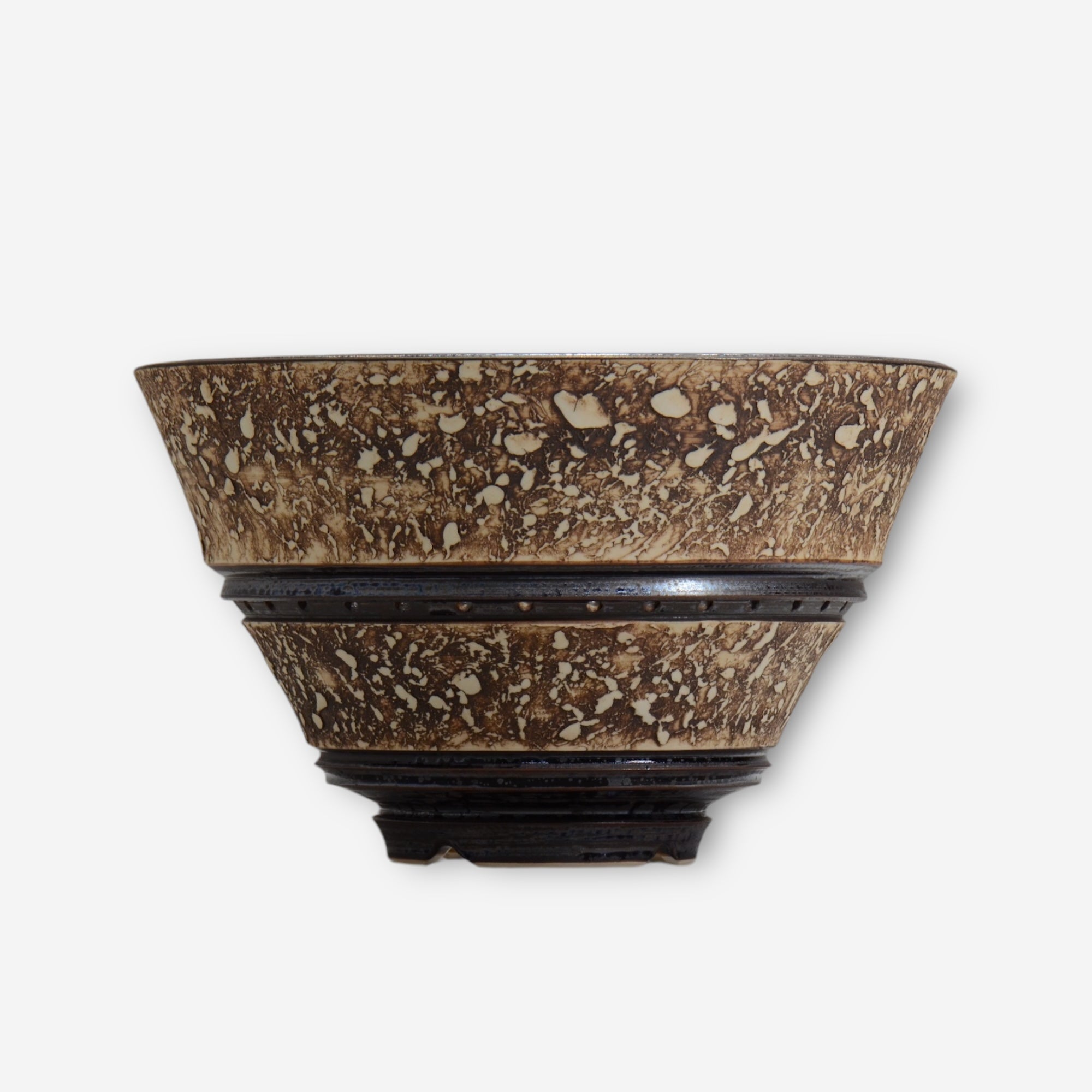 14.陶房KIBI /  錆炭  /  plaster_02_big /  大鉢 / 約 φ29cm / 植木鉢