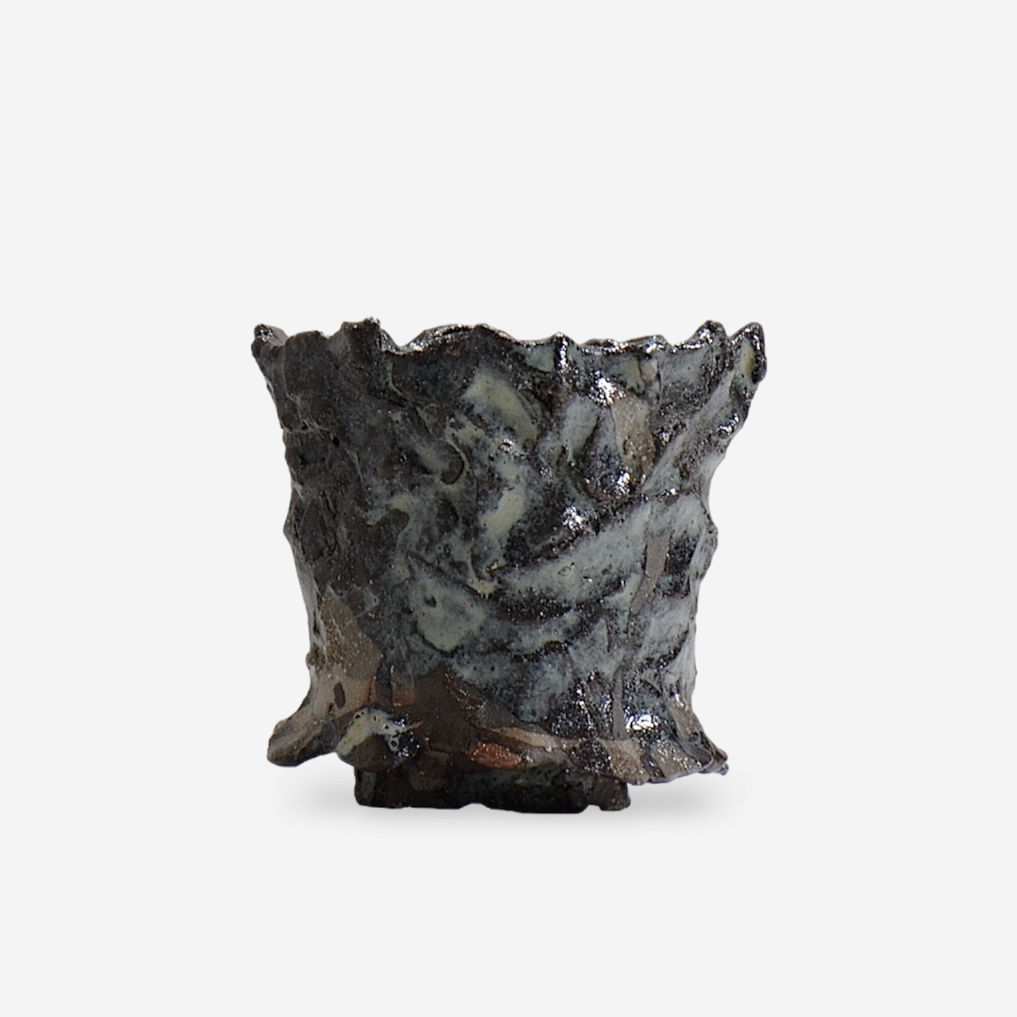 木村 貴史 / KUROSAI_BL005 /  約 φ9.5cm /  植木鉢