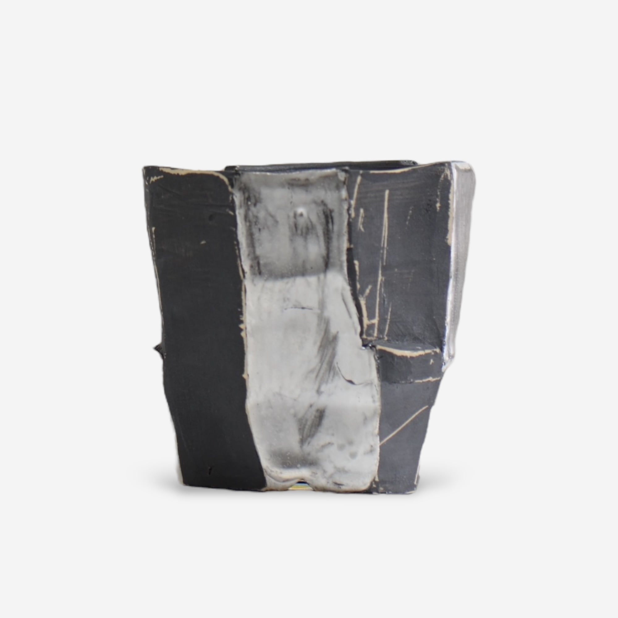 東絵里 kurogane02_03 / 銀彩 / M / 約φ10cm / 植木鉢