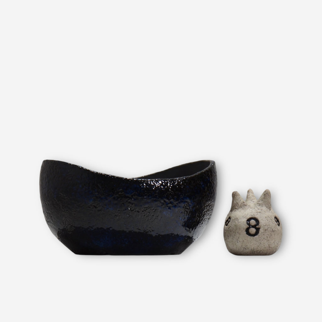 20.坂尾寛子 / DEEP BLUE /  deep blue_01_big  / 大鉢 /  約 φ19~22.5cm / 植木鉢