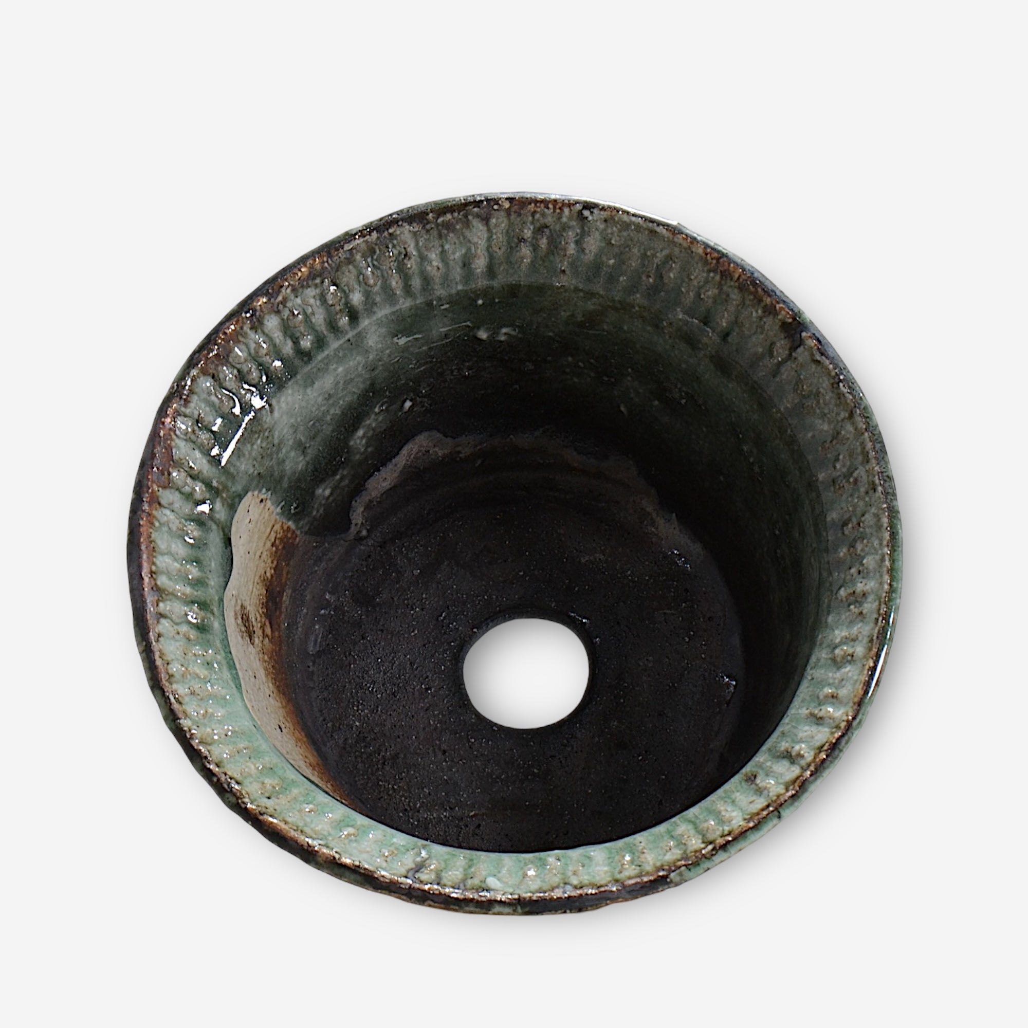 28.須釜 優子 / 伊賀印化鉢 / su02_02_big  / 大鉢 /  約 φ25.7cm / 植木鉢