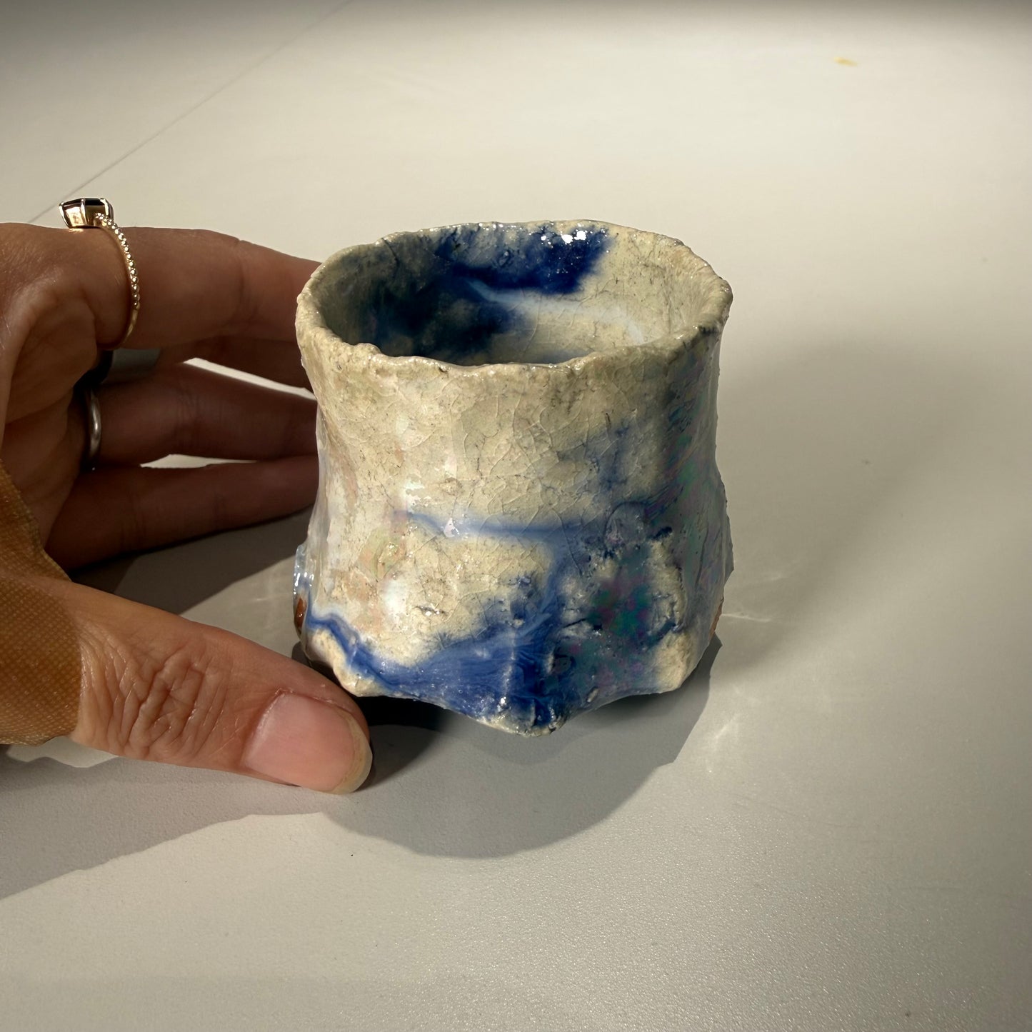 木村 貴史 / 青白釉彩ぐい呑 /kt_06