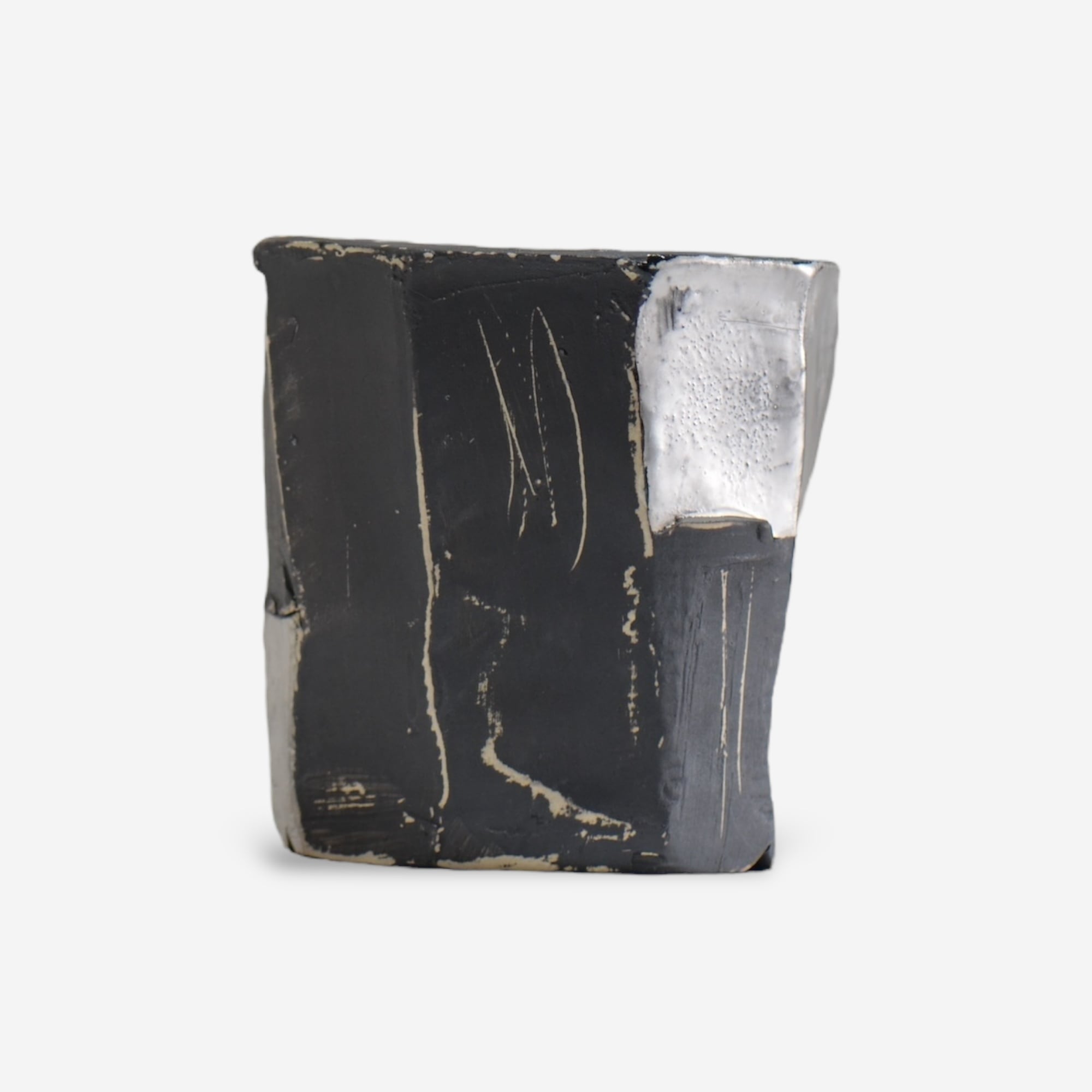 東絵里 kurogane02_08 / 銀彩 / L/ 約φ約11.5cm / 植木鉢