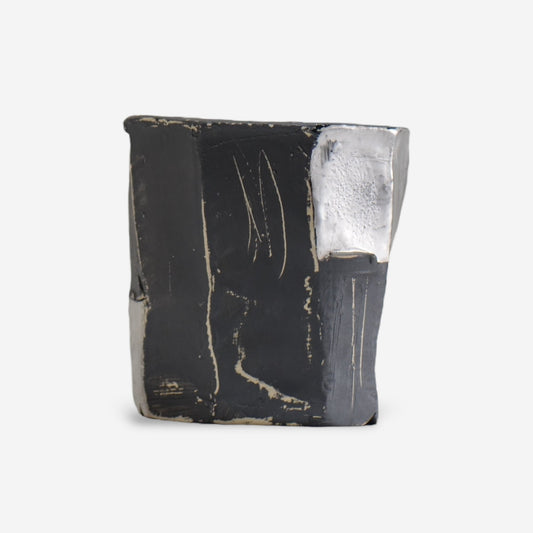 東絵里 kurogane02_08 / 銀彩 / L/ 約φ約11.5cm / 植木鉢