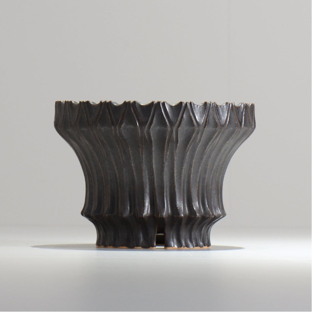 中野 明彦 / KIRIKO‗n05 / 約 φ15.5cm / L / ブラック / 植木鉢