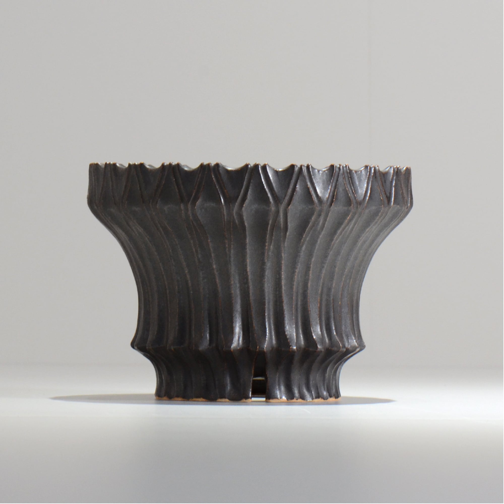 中野 明彦 / KIRIKO‗n05 / 約 φ15.5cm / L / ブラック / 植木鉢