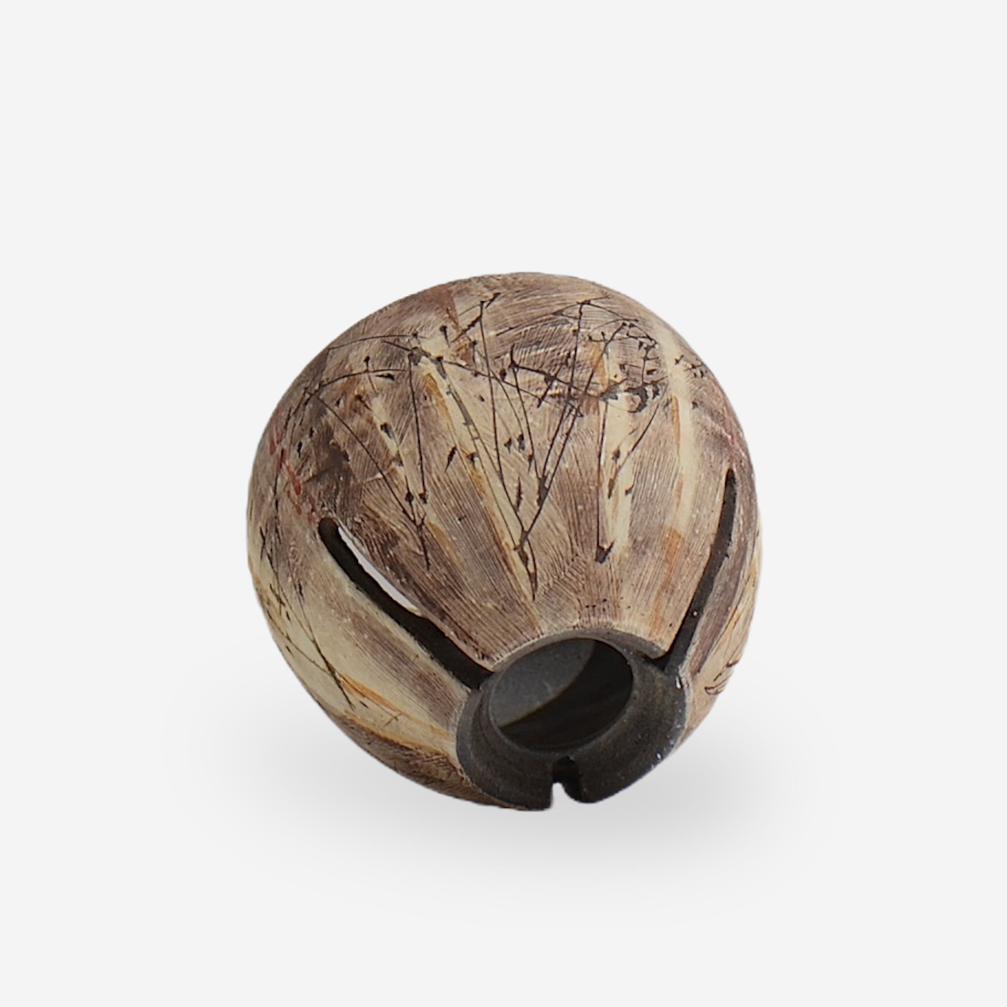 沼野秀章 / 刻む音 02  /   約 φ 9.6 cm  /  植木鉢