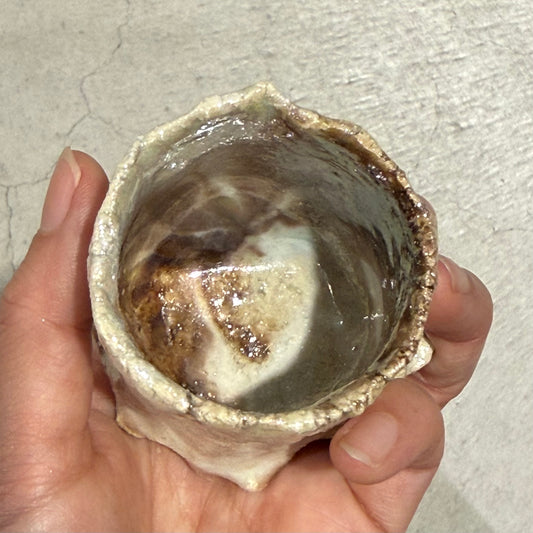 木村 貴史 / 白釉光彩ぐい呑 /kt_01/ 酒器 / お正月に /お祝い