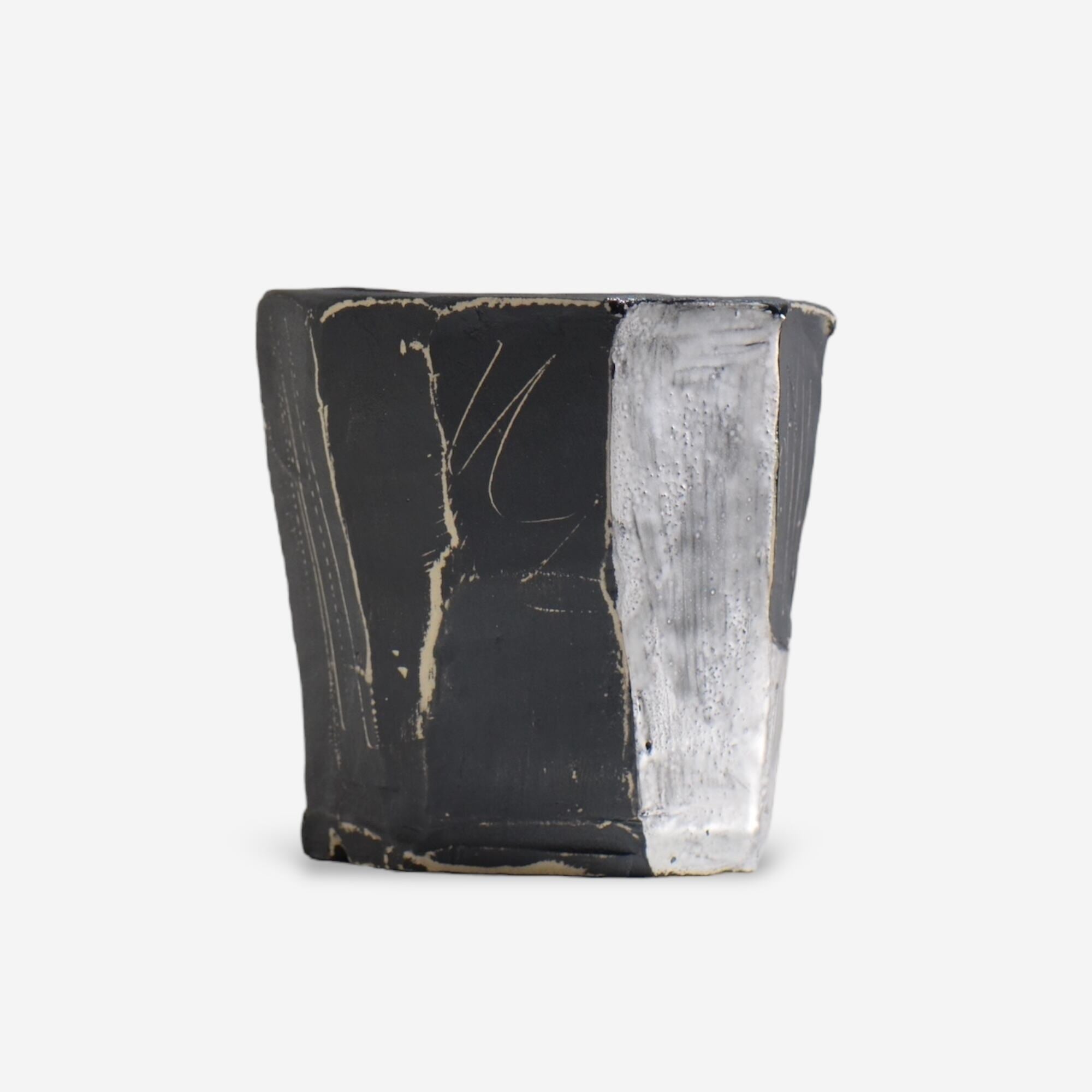 東絵里 kurogane02_08 / 銀彩 / L/ 約φ約11.5cm / 植木鉢