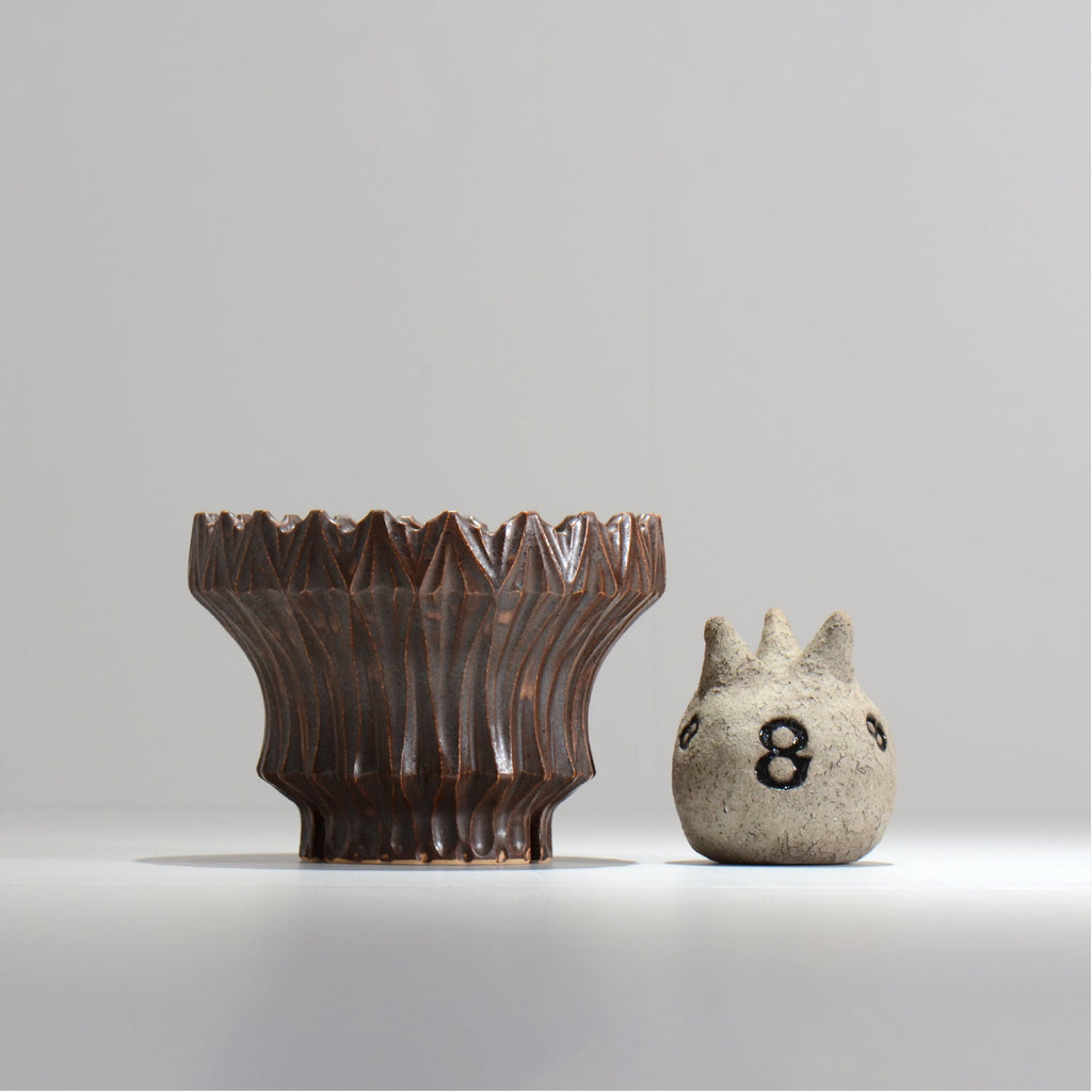 中野 明彦 / KIRIKO‗n10 / 約 φ15cm / L / ダークブラウン / 植木鉢