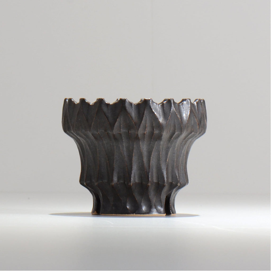 中野 明彦 / KIRIKO‗n01 / 約 φ10.3cm / S / ブラック / 植木鉢