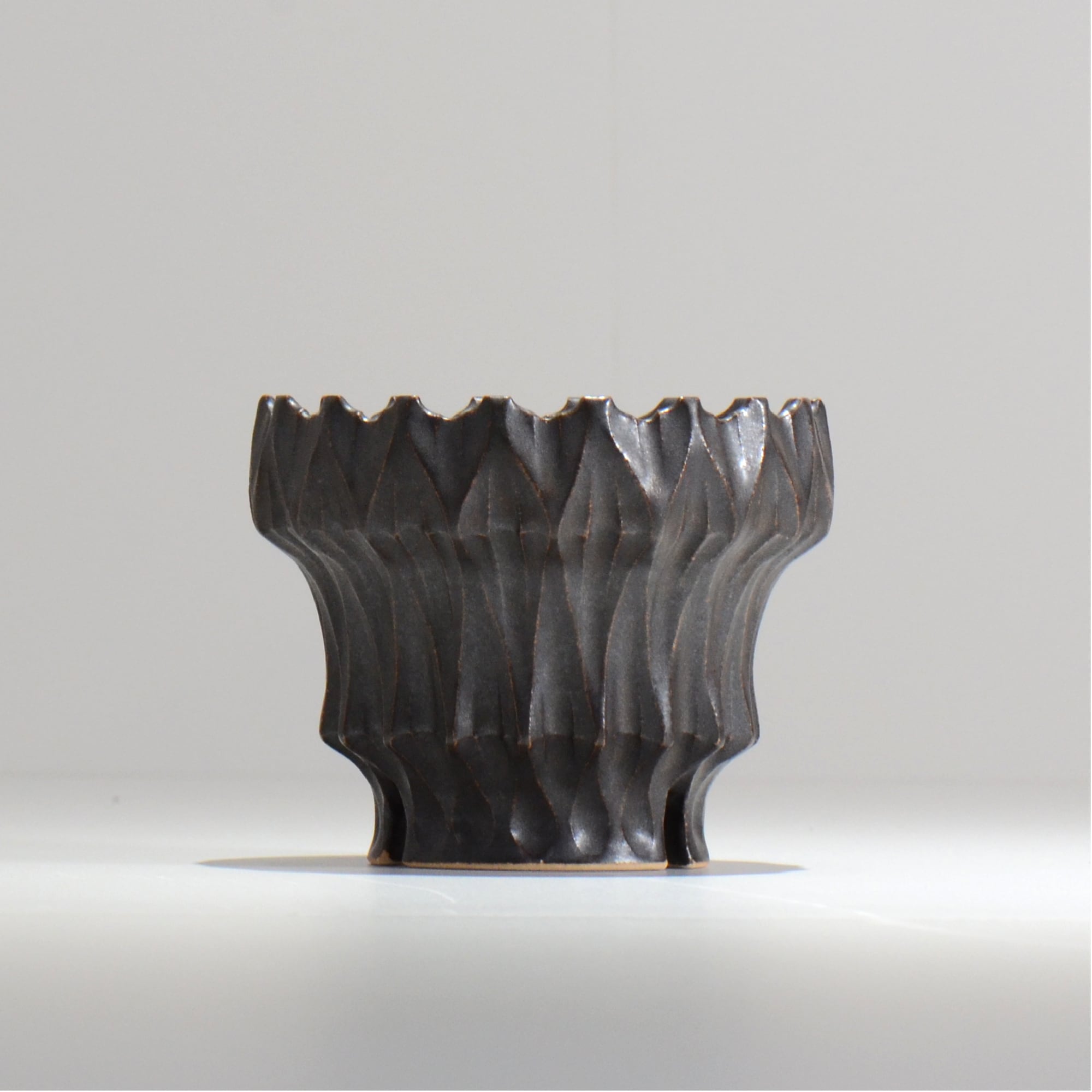 中野 明彦 / KIRIKO‗n01 / 約 φ10.3cm / S / ブラック / 植木鉢