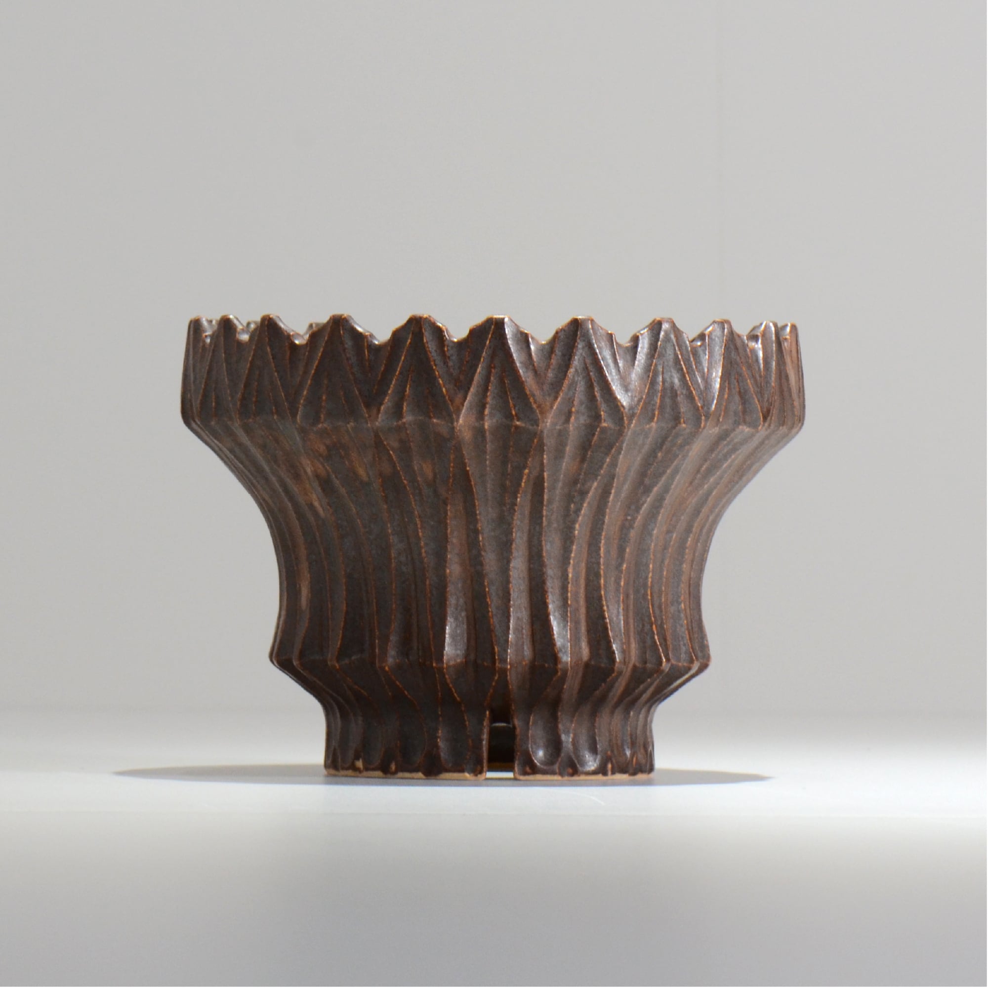 中野 明彦 / KIRIKO‗n10 / 約 φ15cm / L / ダークブラウン / 植木鉢