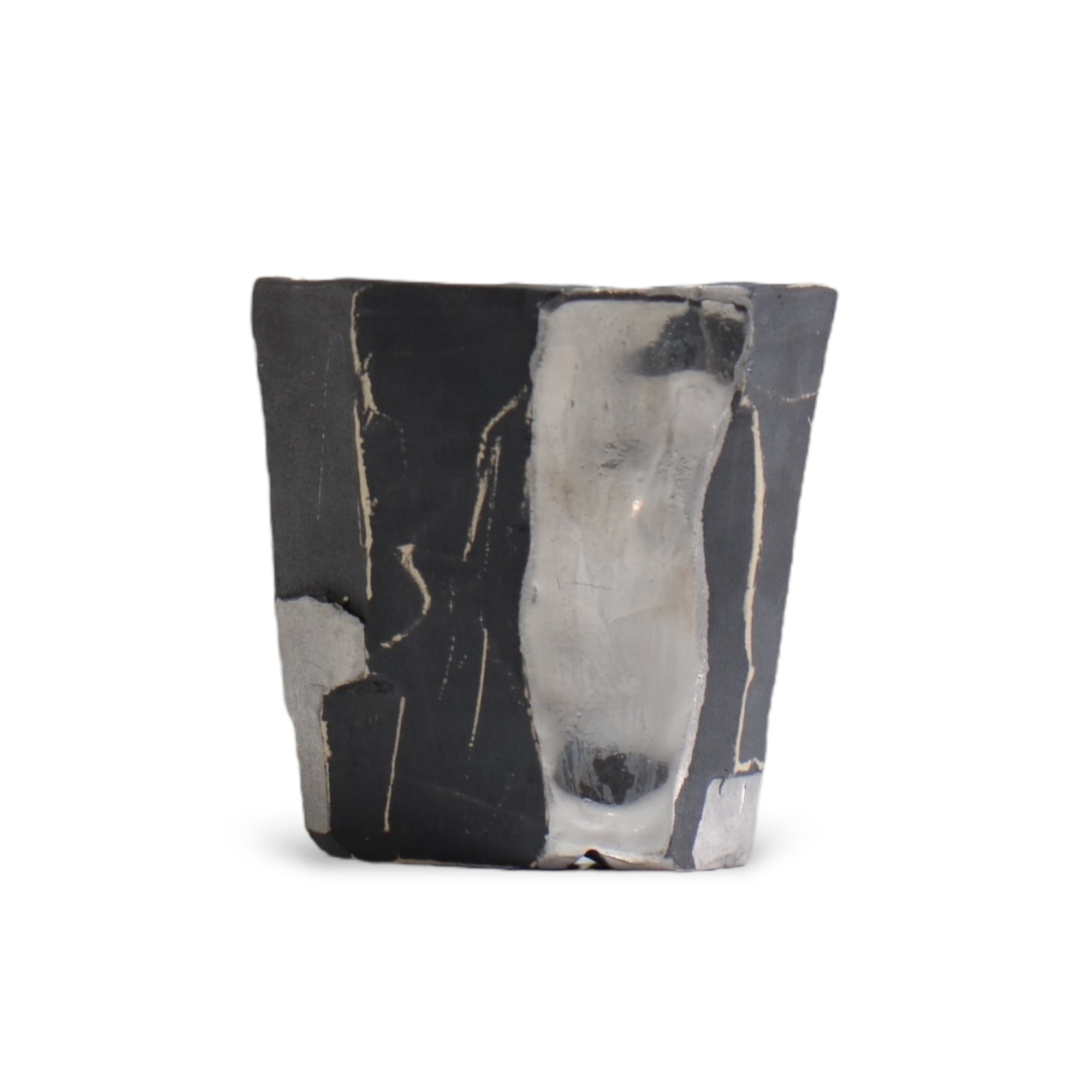 東絵里 kurogane02_11 / プラチナ/ M/ 約φ約９cm / 植木鉢