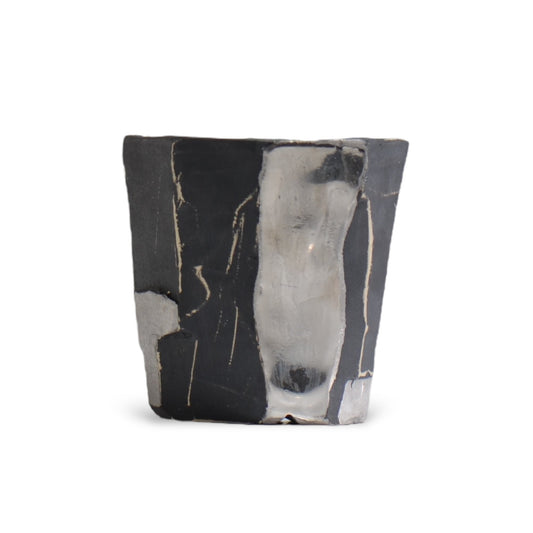 東絵里 kurogane02_11 / プラチナ/ M/ 約φ約９cm / 植木鉢