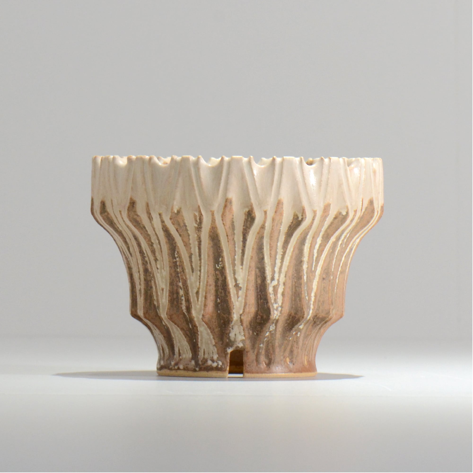 中野 明彦 / KIRIKO‗n14 / 約 φ12.5cm / M / アンバー / 植木鉢