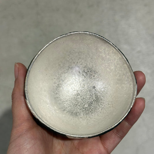 沖 誠  / 銀彩spiralぐい呑 /  om_03 / 酒器 / お正月に /お祝い