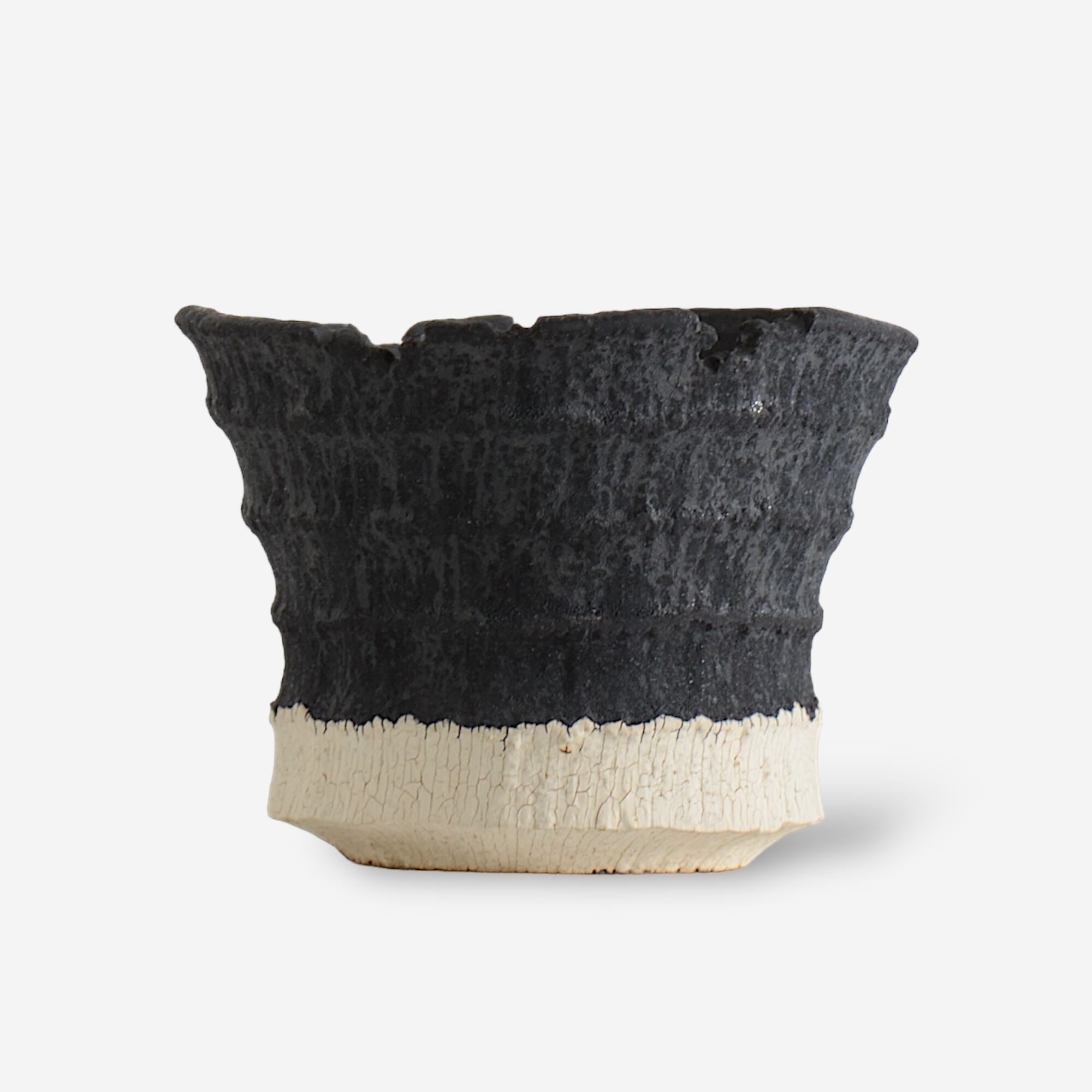 菊地元野 / AVOCADO BORDER ツートン 05 / XL / 約φ16.5cm / 植木鉢