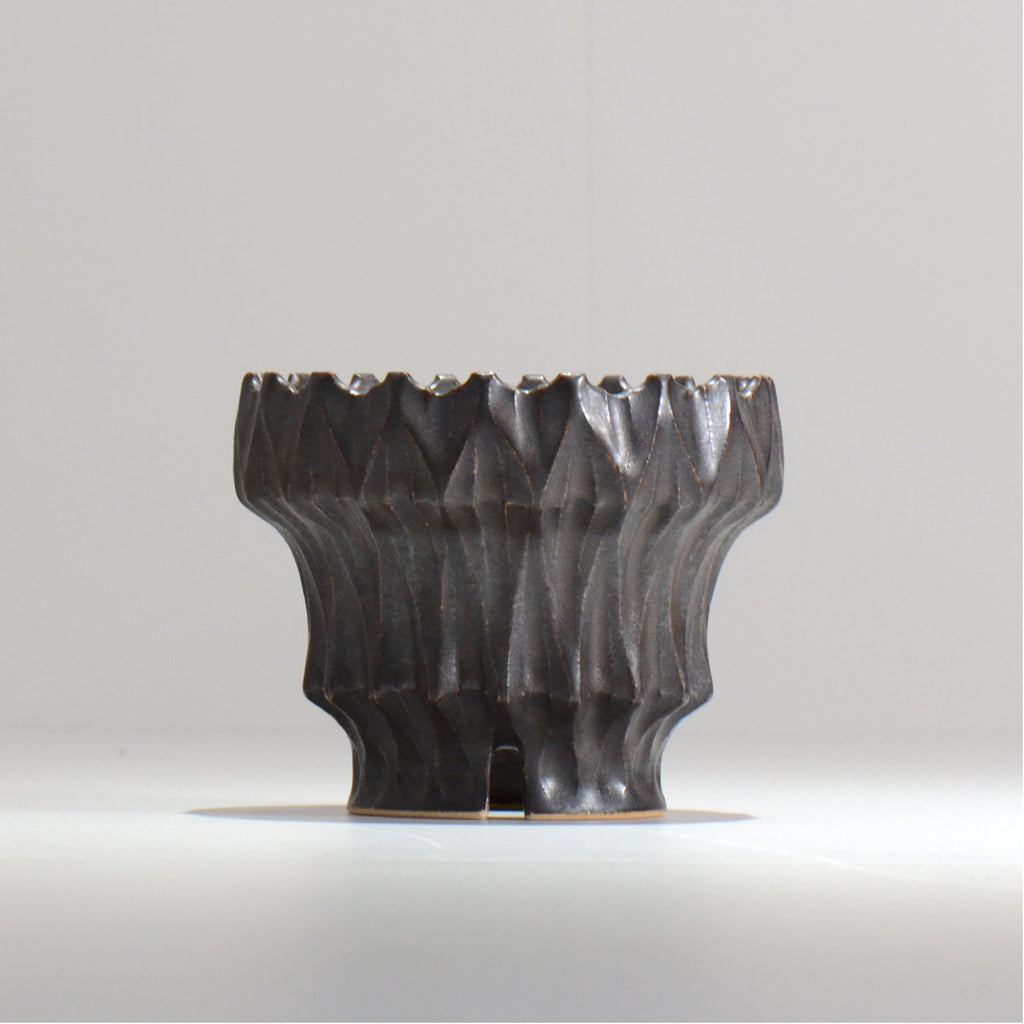 中野 明彦 / KIRIKO‗n01 / 約 φ10.3cm / S / ブラック / 植木鉢