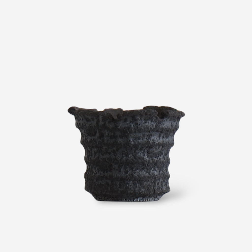 菊地元野 / AVOCADO BORDER ブラック 05 / S / 約φ7.5cm / 植木鉢